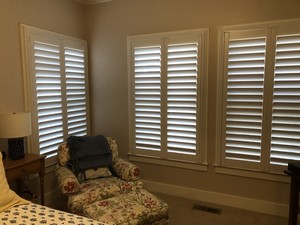 Replaced Natural Woven Shades with Custom Shutters Glenbrook NV