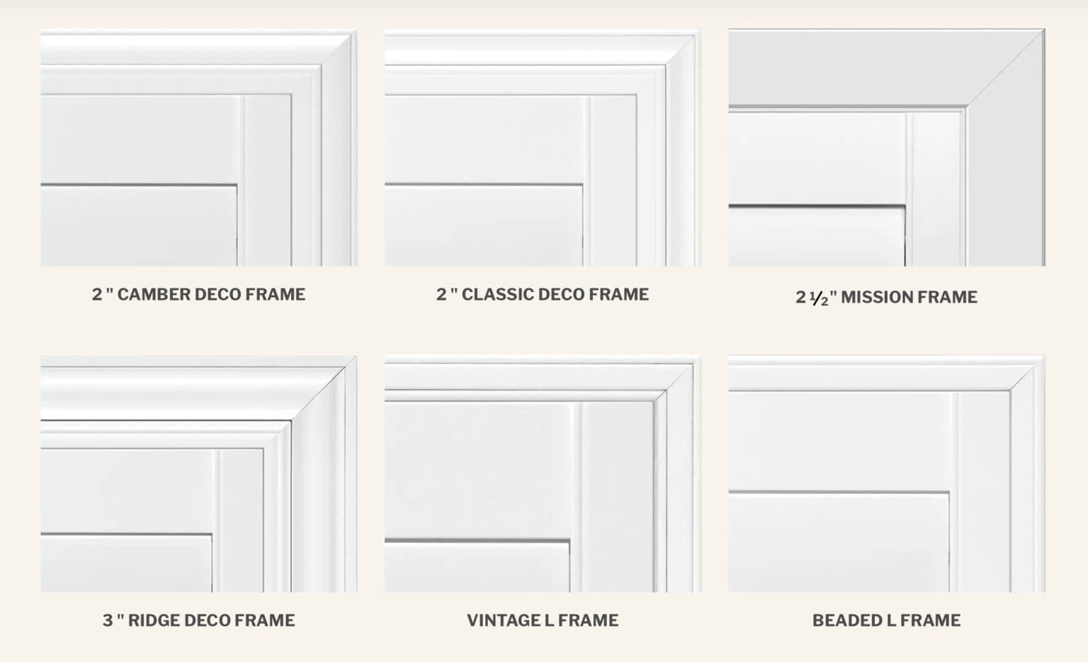Frame Options for Norman Shutters Kempler Design